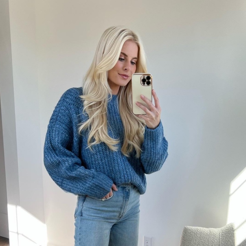 Abercrombie & Fitch Alpaca Blend Sweater Blue Size M